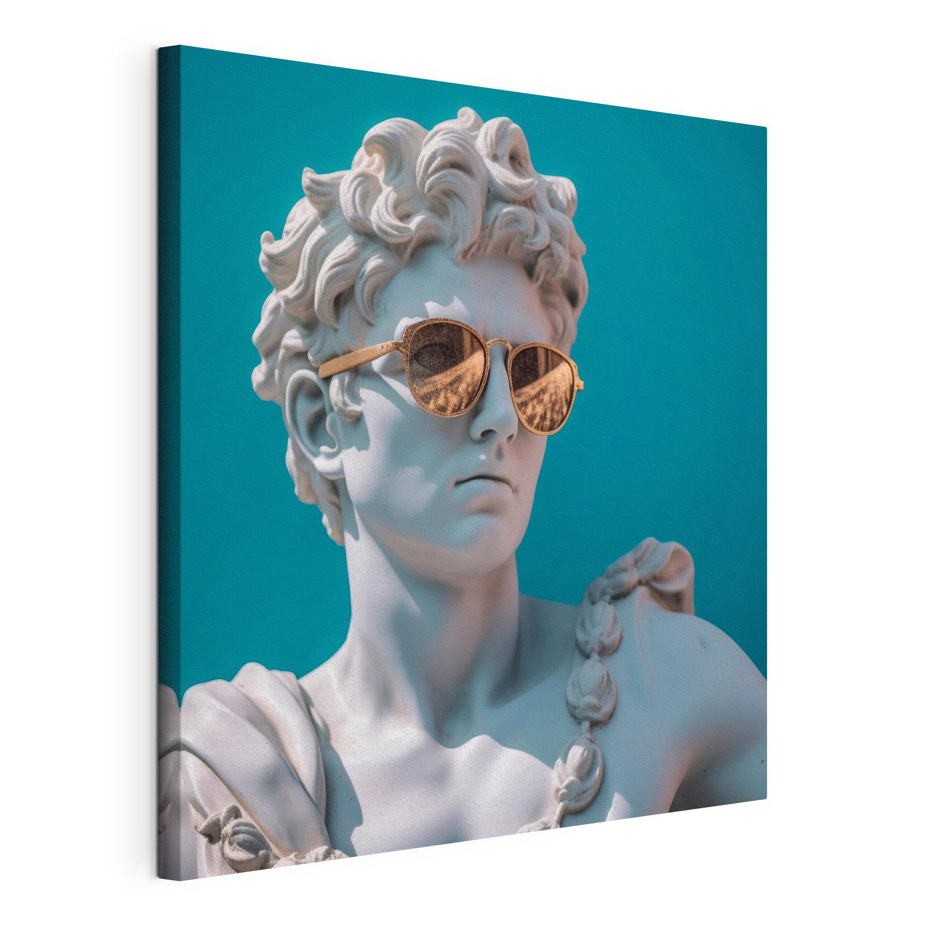 A statue of a man wearing sunglasses A statue of a man wearing sunglasses