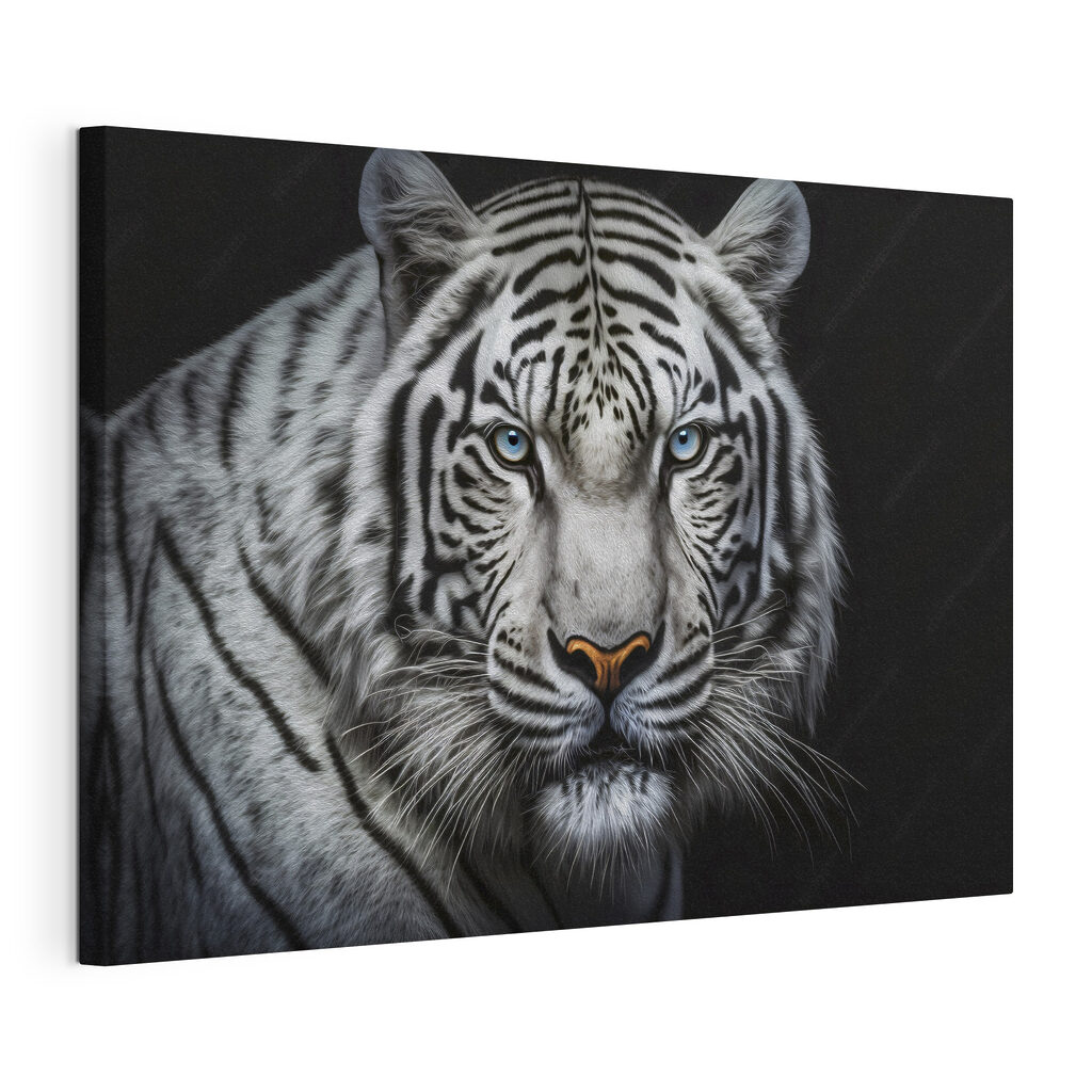 A white tiger with blue eyes A white tiger with blue eyes
