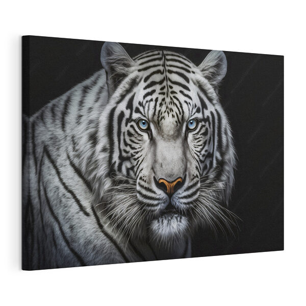 Un tigre blanco de ojos azules Cuadros Un tigre blanco de ojos azules