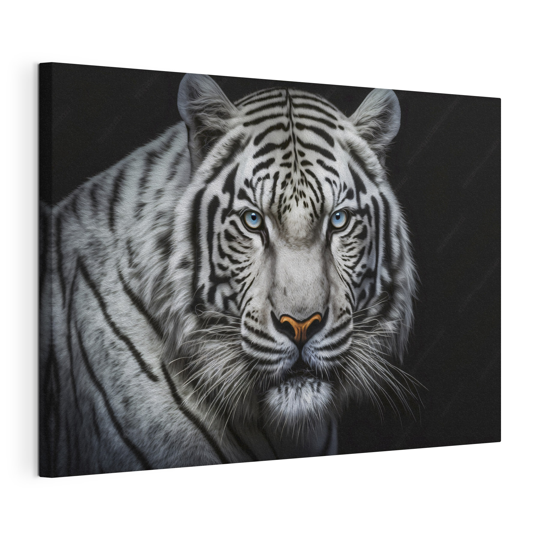 A white tiger with blue eyes A white tiger with blue eyes