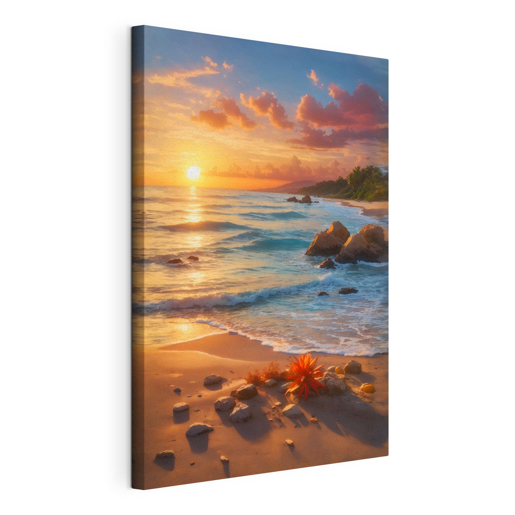 Sunset over a beach