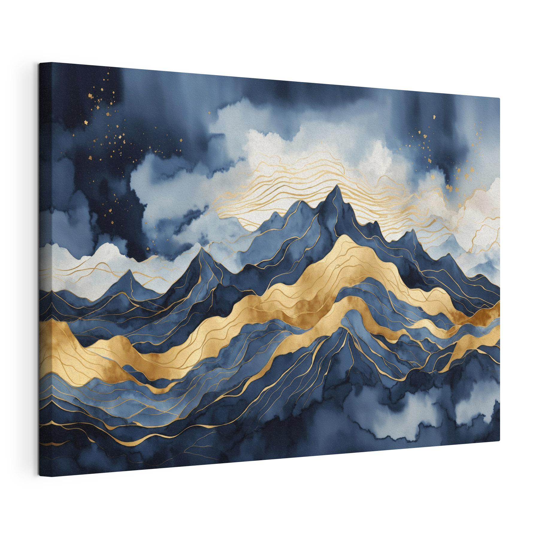 Majestic mountains beneath a cloudy sky