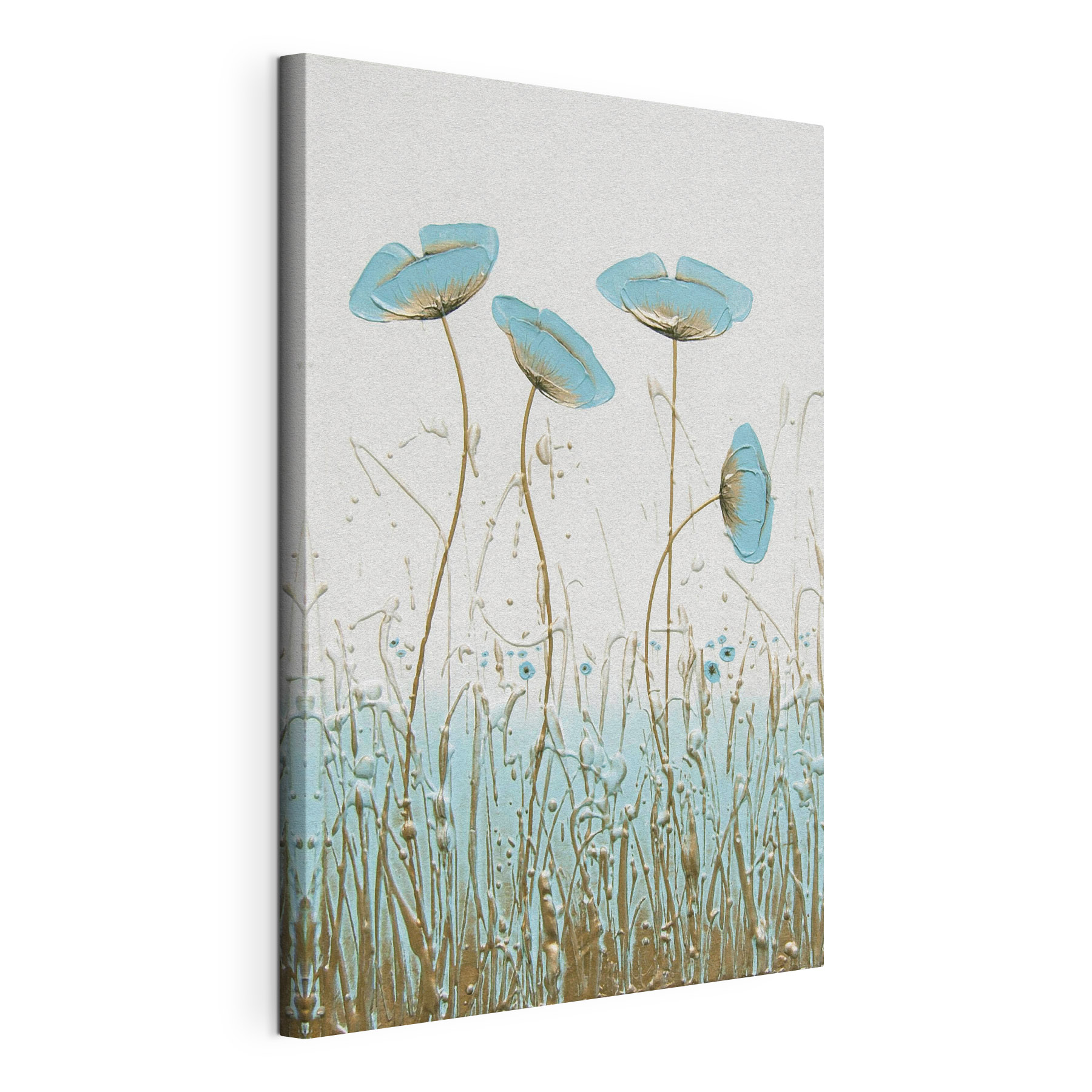 Painting of flowers in a field Painting of flowers in a field