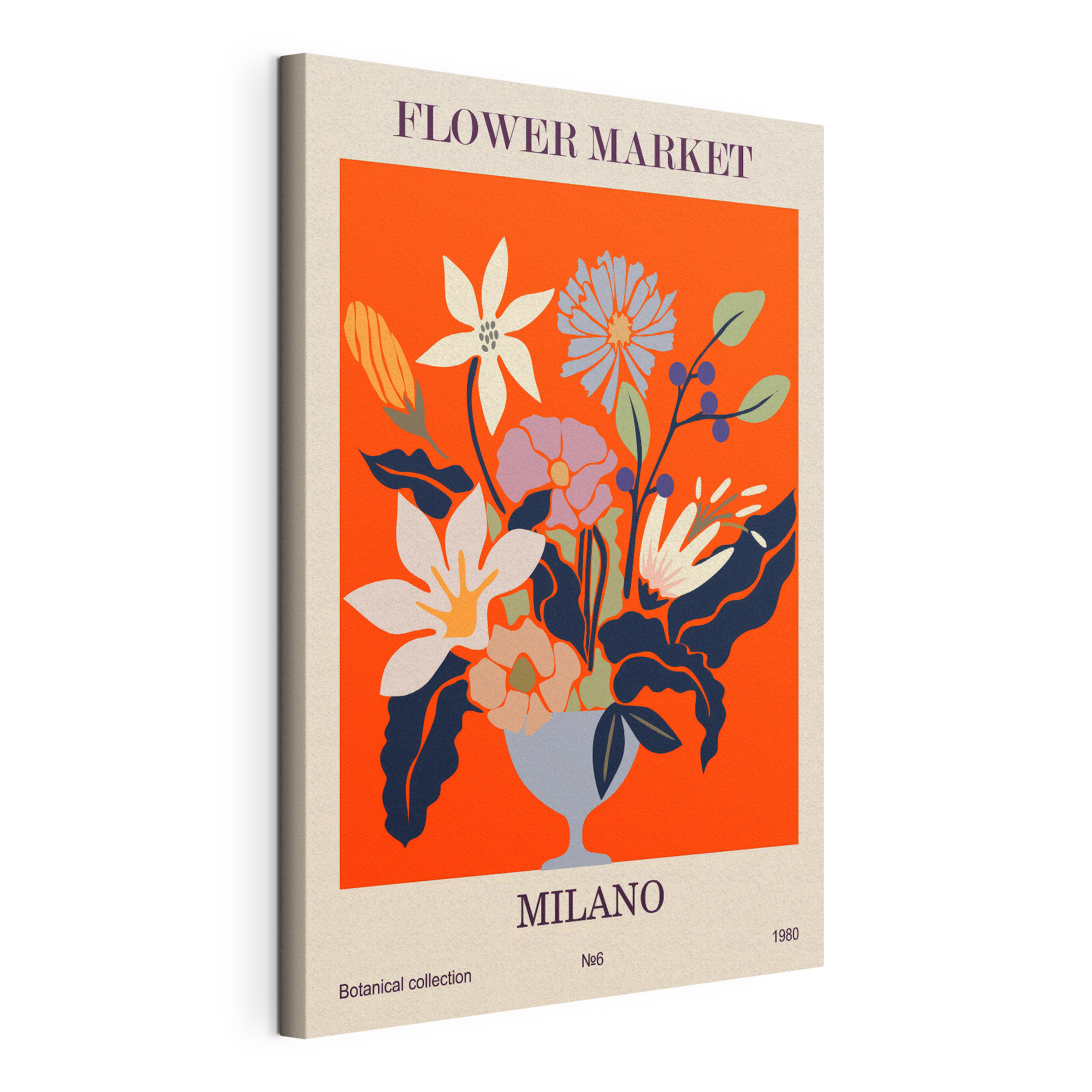 Painting of flowers in a vase