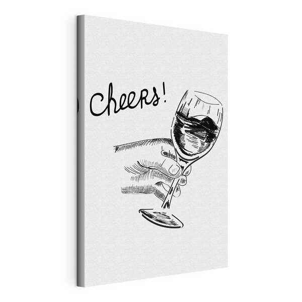 Cuadros Cuadros Una mano sosteniendo una copa de vino (SKU: s35915)