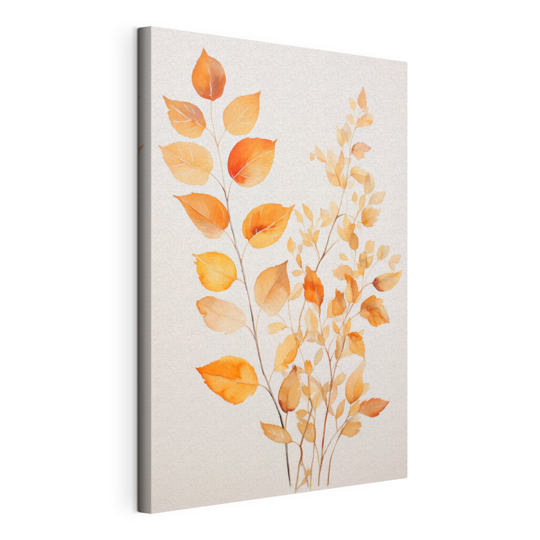 Painting of orange leaves Painting of orange leaves