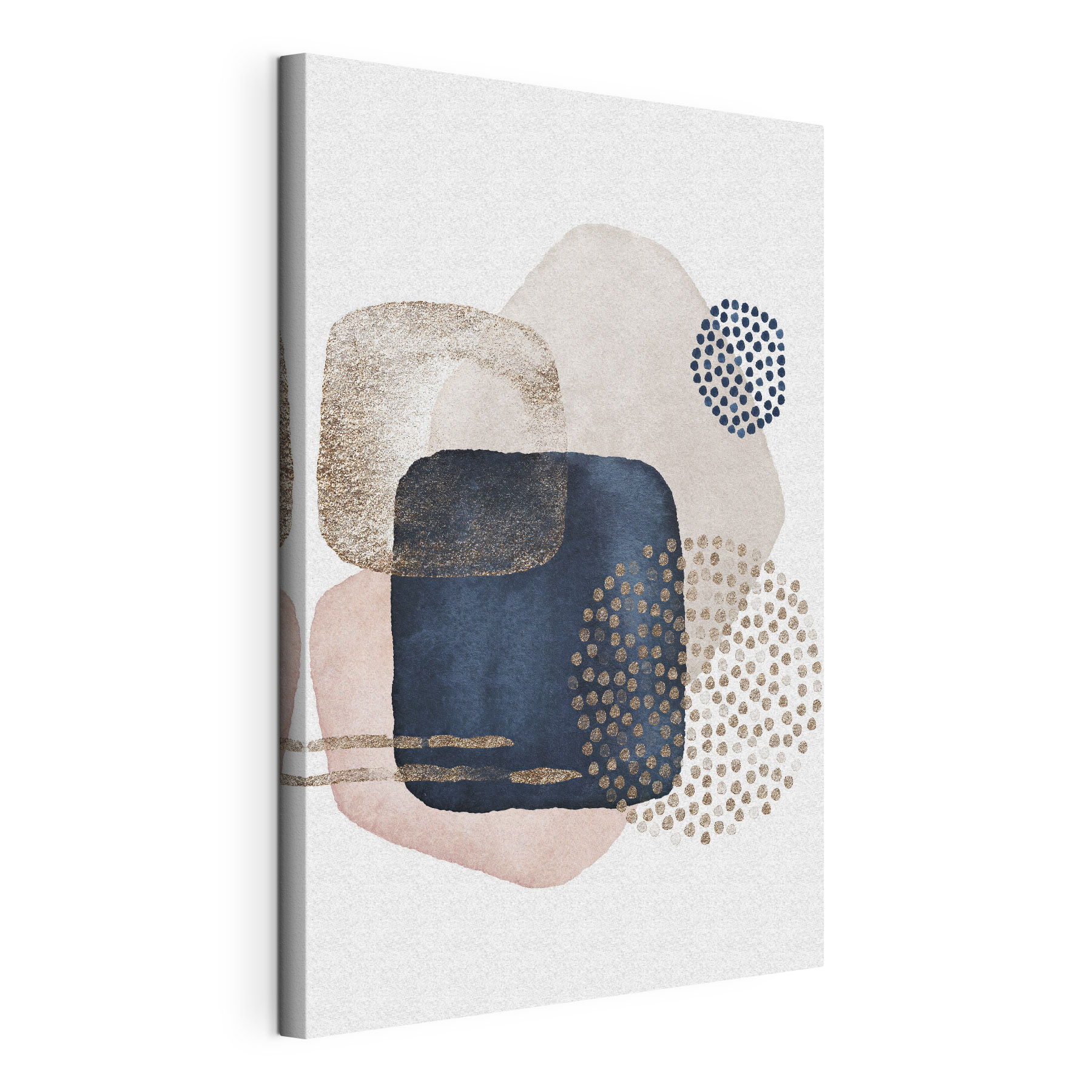 A painting of different shapes and colors