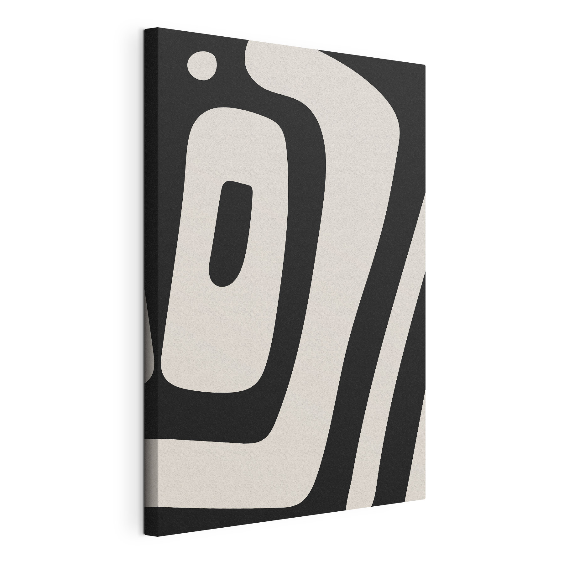 Black and white striped object