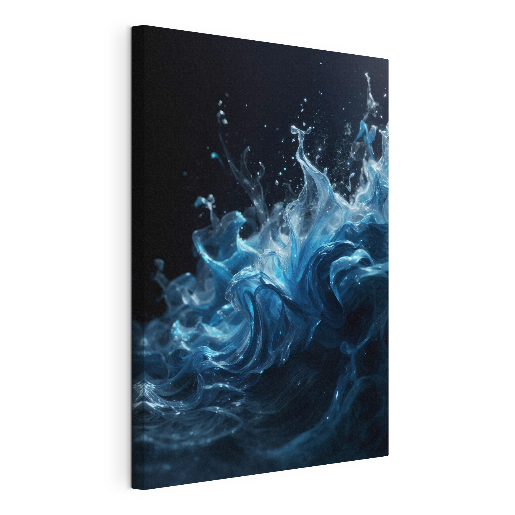 Blue liquid in the water Blue liquid in the water