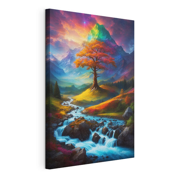 Cuadros Un río que discurre por un valle con un árbol en medio (SKU: s36051) Cuadros Cuadros Un río que discurre por un valle con un árbol en medio (SKU: s36051)