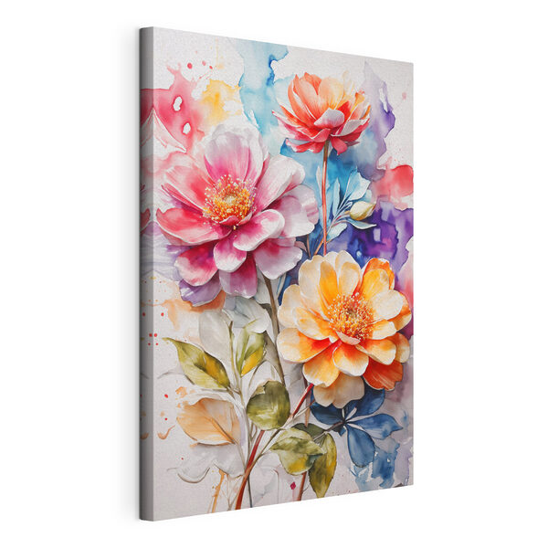 Cuadros Cuadro de flores sobre un fondo colorido (SKU: s36122) Cuadros Cuadros Cuadro de flores sobre un fondo colorido (SKU: s36122)