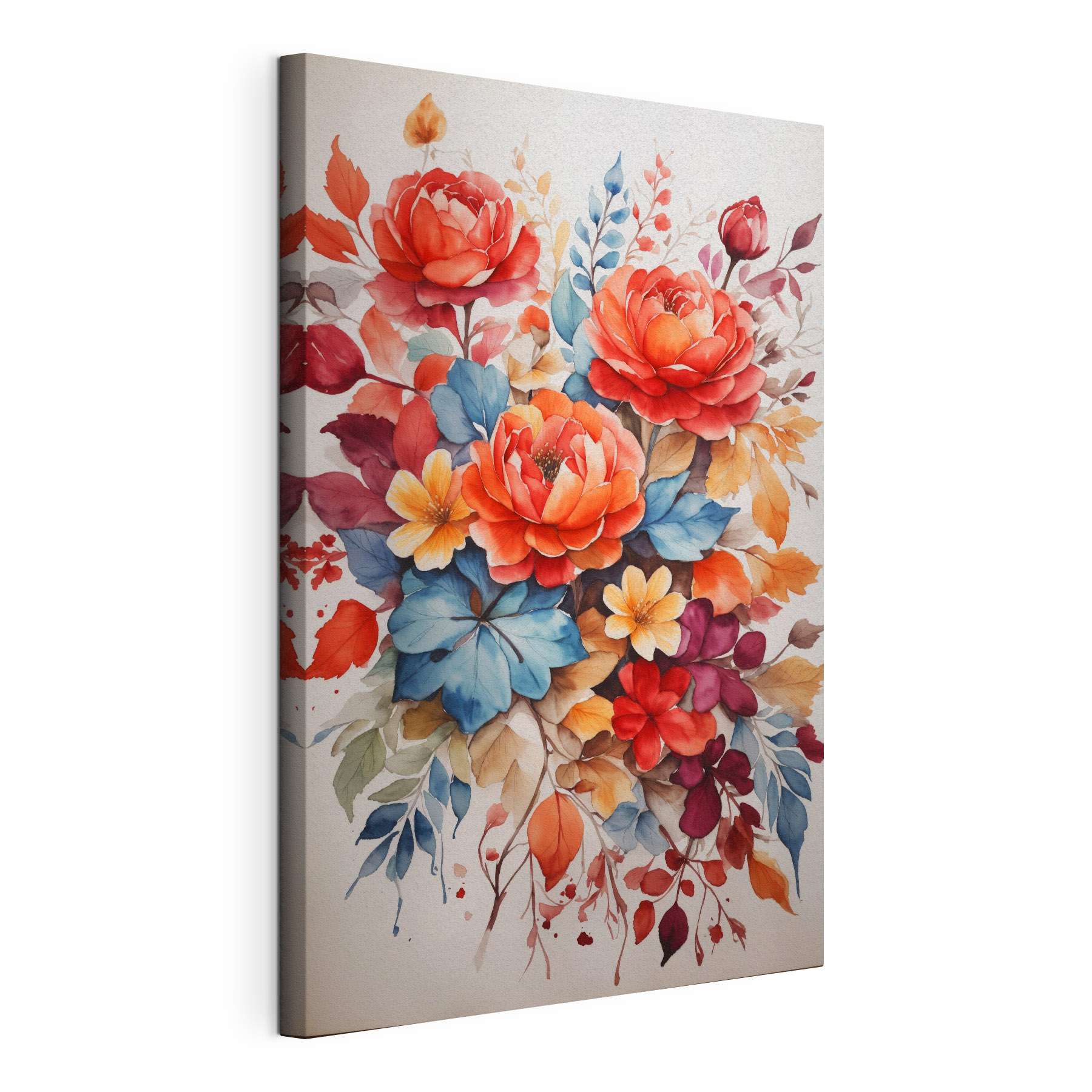 Painting of flowers and leaves Painting of flowers and leaves