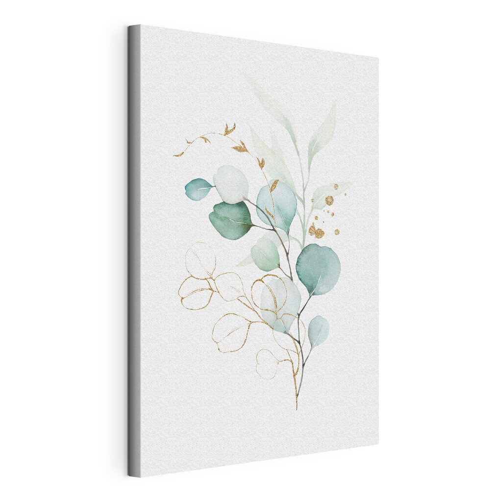 Watercolor painting of a branch with leaves Watercolor painting of a branch with leaves