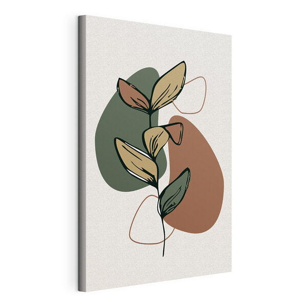 Cuadros Una planta con hojas y unos cuantos círculos (SKU: s36168) Cuadros Cuadros Una planta con hojas y unos cuantos círculos (SKU: s36168)