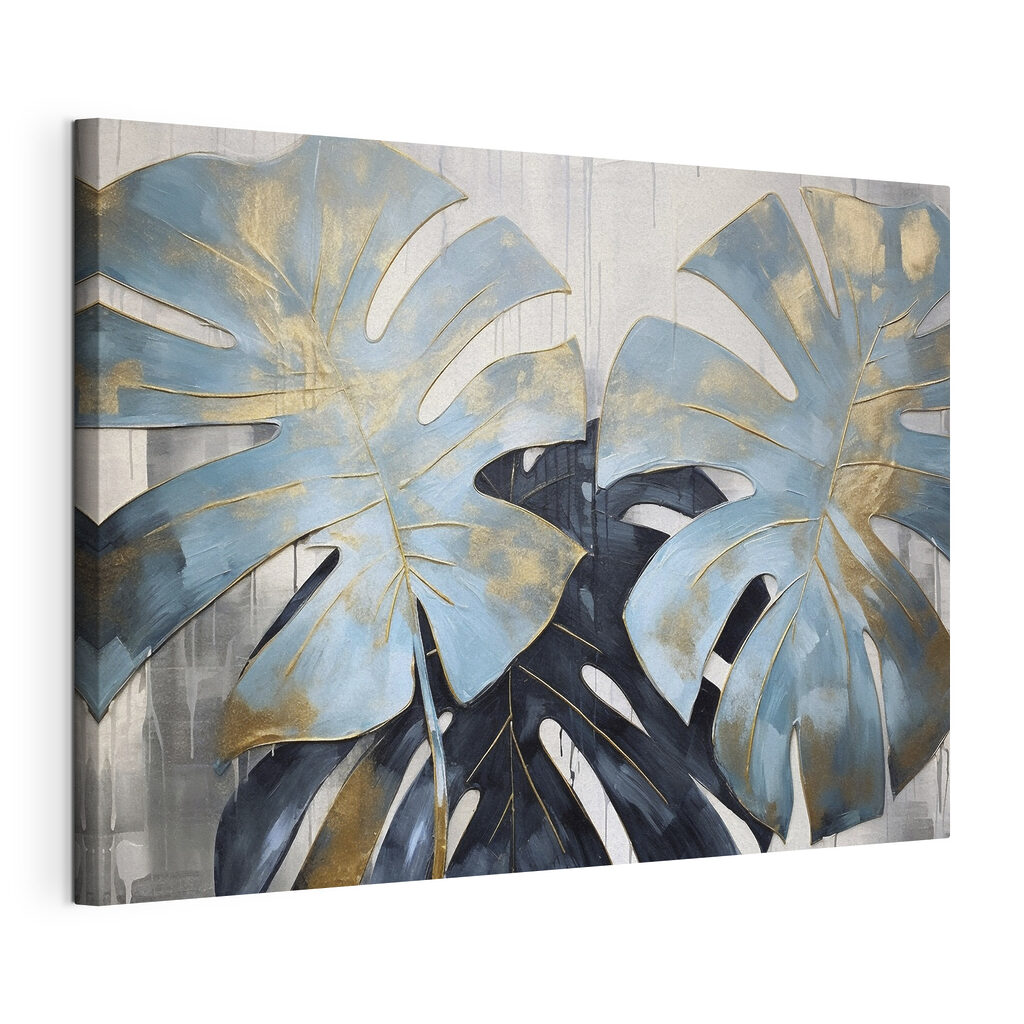 Elegant blue leaves in artistic bloom Elegant blue leaves in artistic bloom