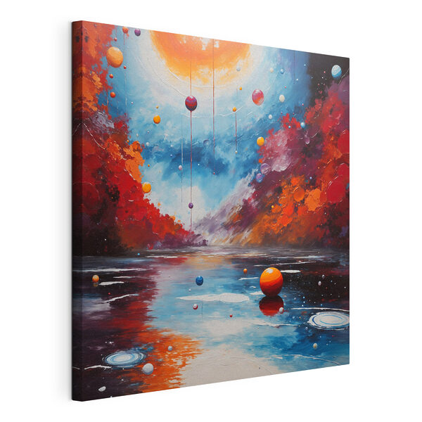 Cuadros Cuadro de un lago con pelotas de colores y luces (SKU: s36224) Cuadros Cuadros Cuadro de un lago con pelotas de colores y luces (SKU: s36224)