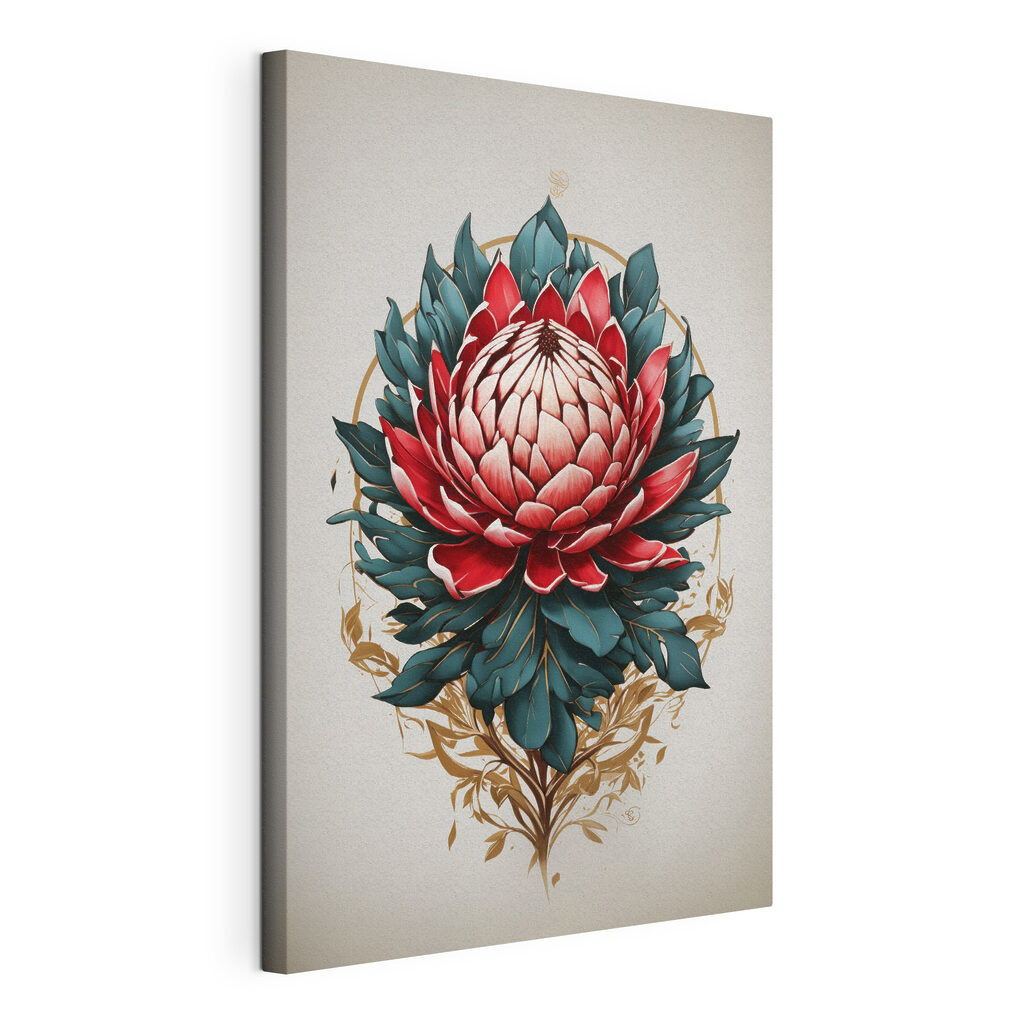 Blossoming Elegance in Crimson and Emerald Blossoming Elegance in Crimson and Emerald