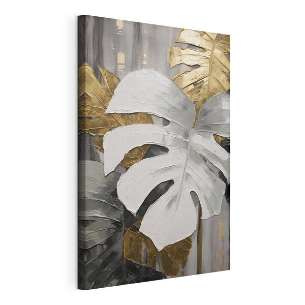 Cuadros Contraste de hojas en una elegancia texturizada (SKU: s36245) Cuadros Cuadros Contraste de hojas en una elegancia texturizada (SKU: s36245)