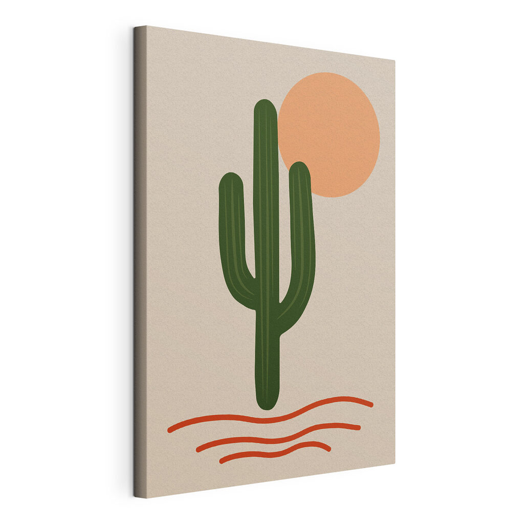 Cactus with a sun behind it Cactus with a sun behind it