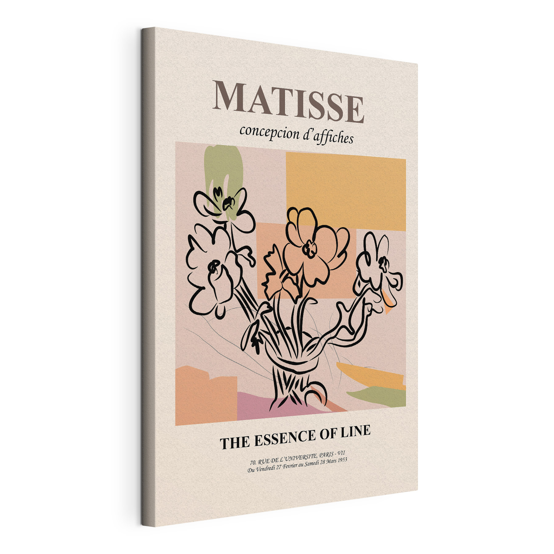 A drawing of flowers in a vase