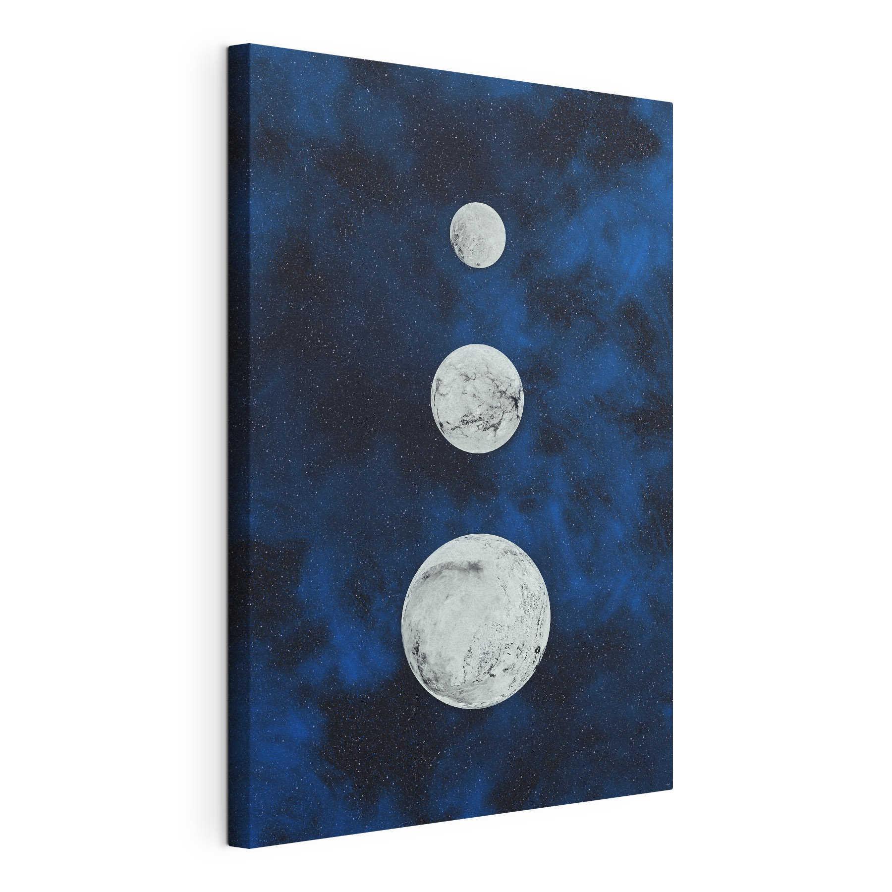 Group of white round objects in space Group of white round objects in space