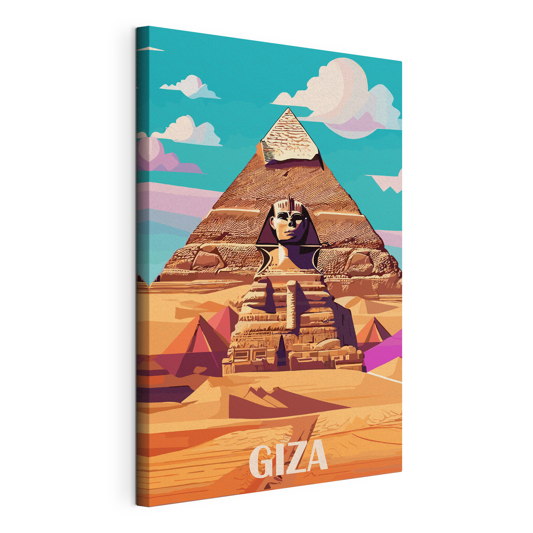 Pyramid with a statue of a woman Pyramid with a statue of a woman