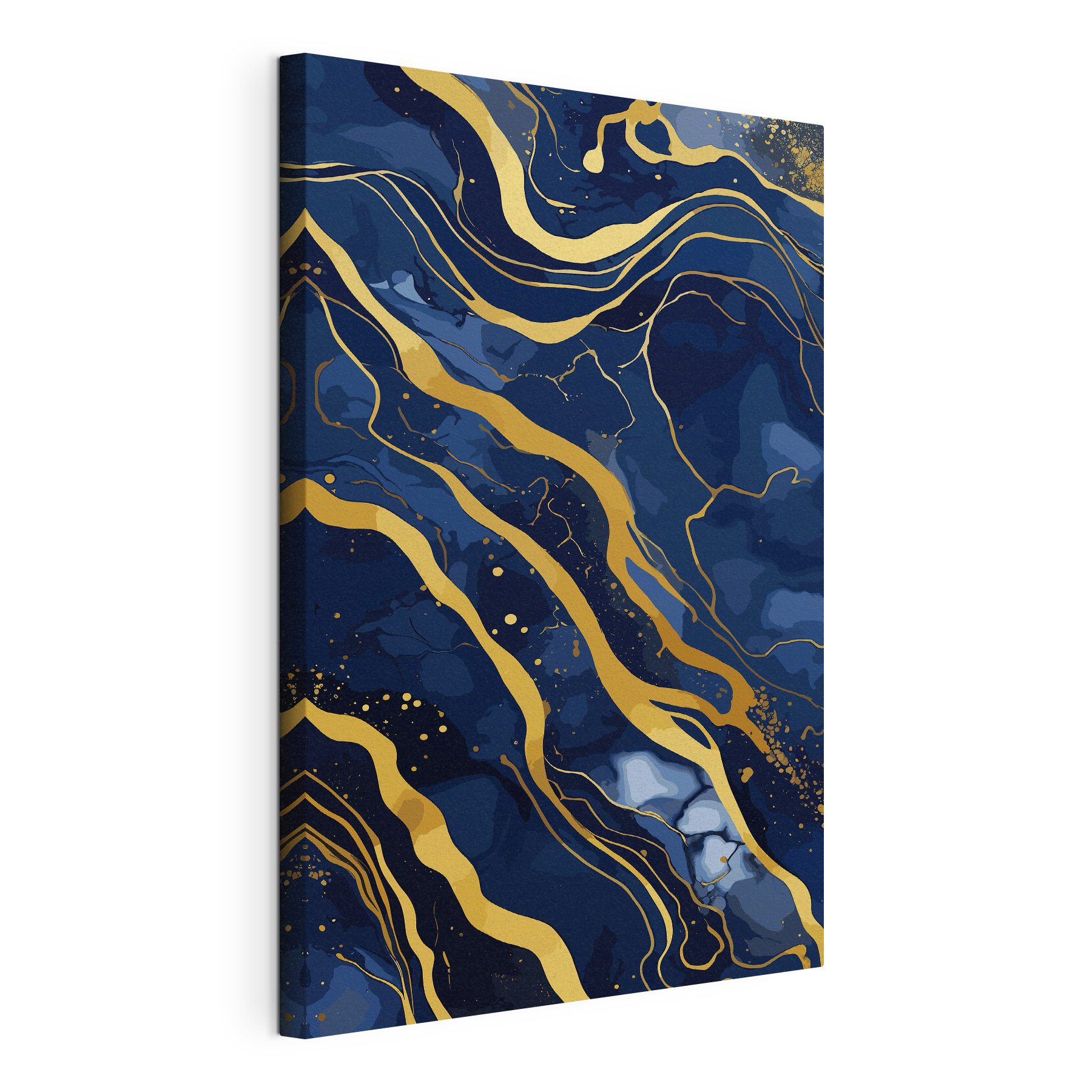 Waves of blue and amber flow