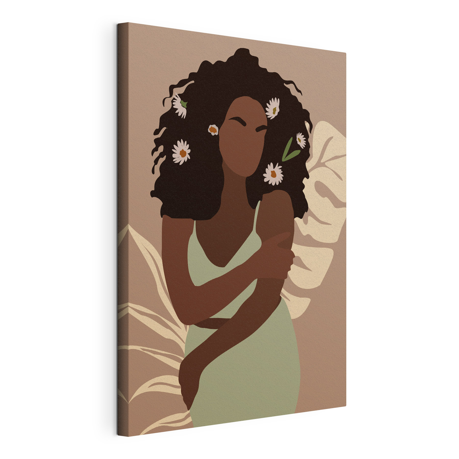 Woman with flowers in her hair Woman with flowers in her hair