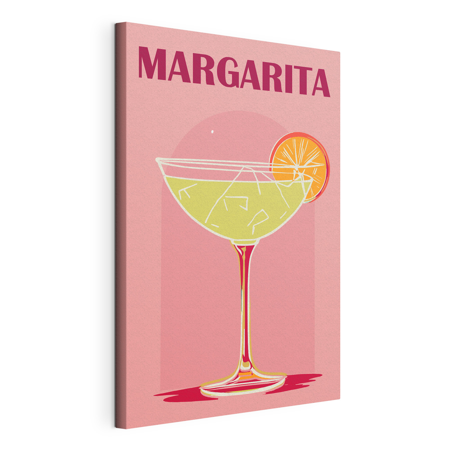 Glass with a drink and a slice of orange