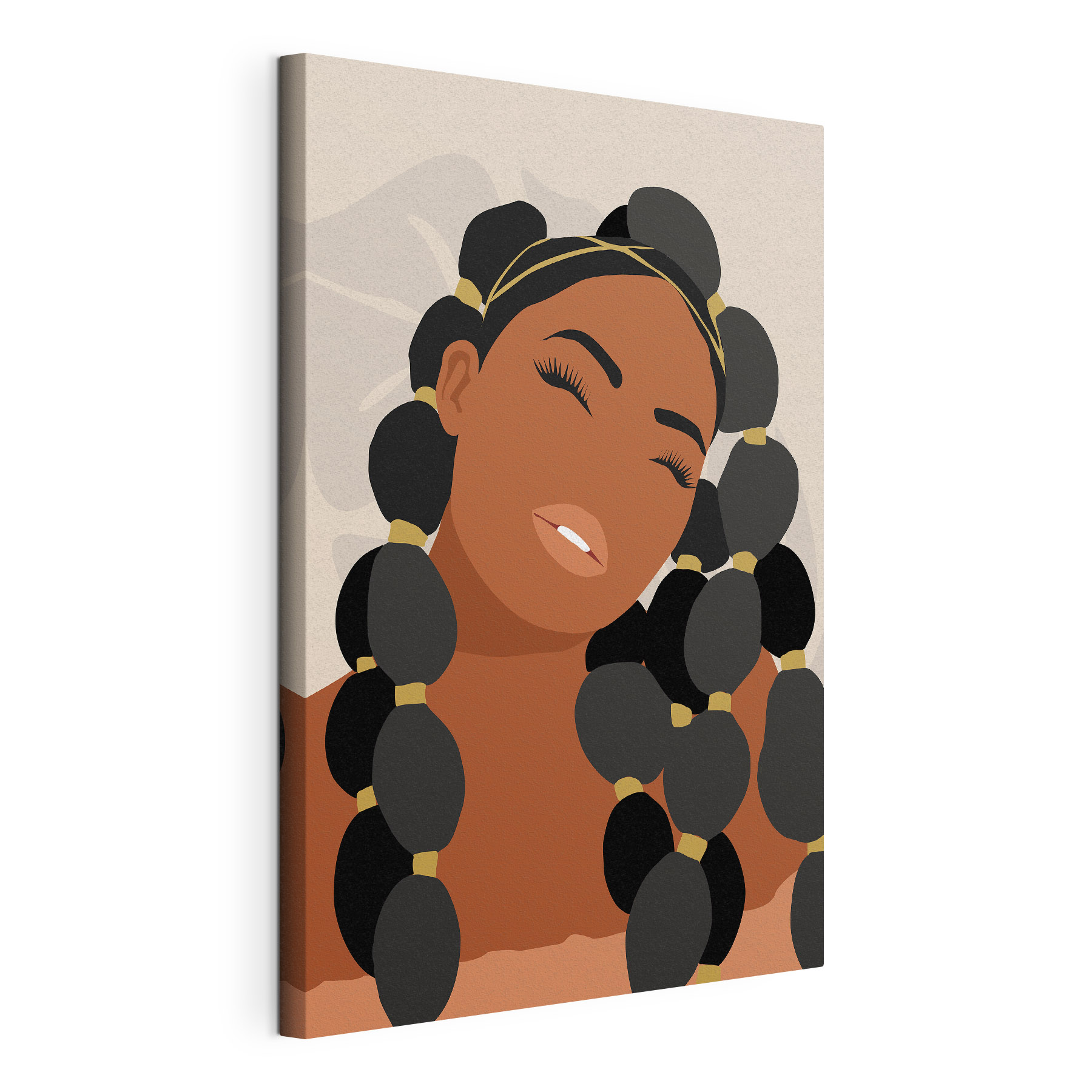 Woman with braided hair