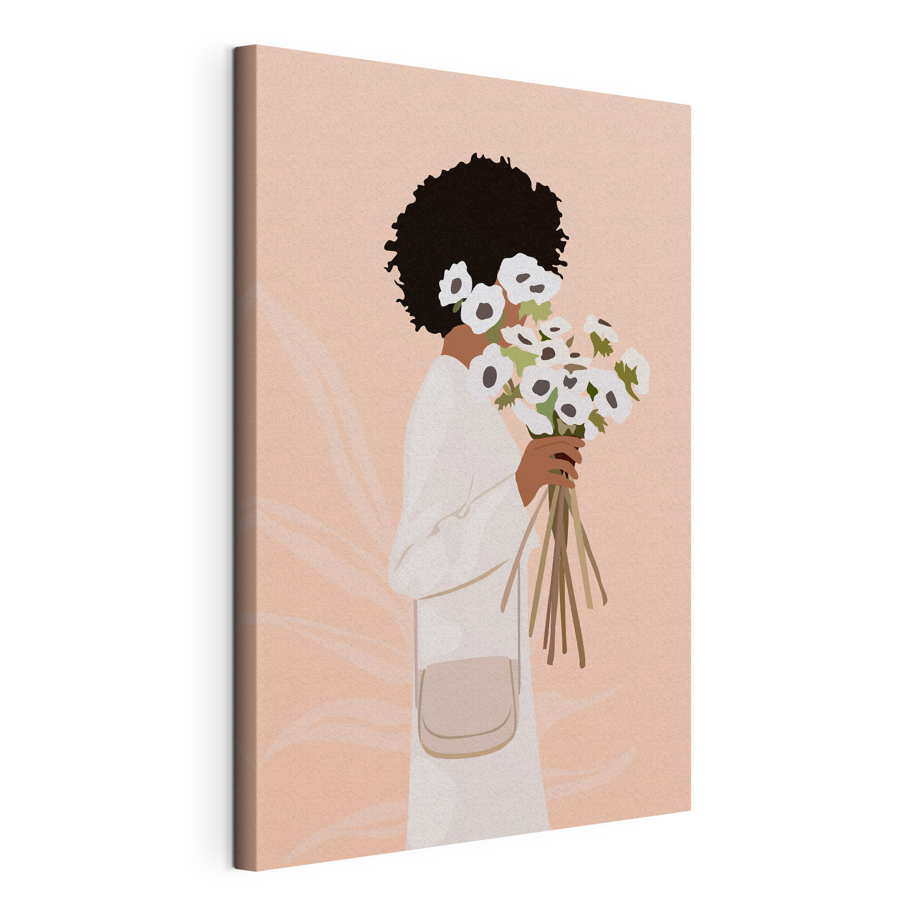 Woman holding flowers Woman holding flowers