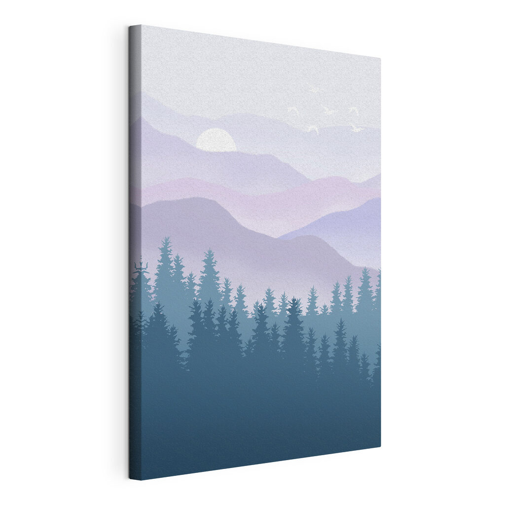 Landscape of mountains and trees