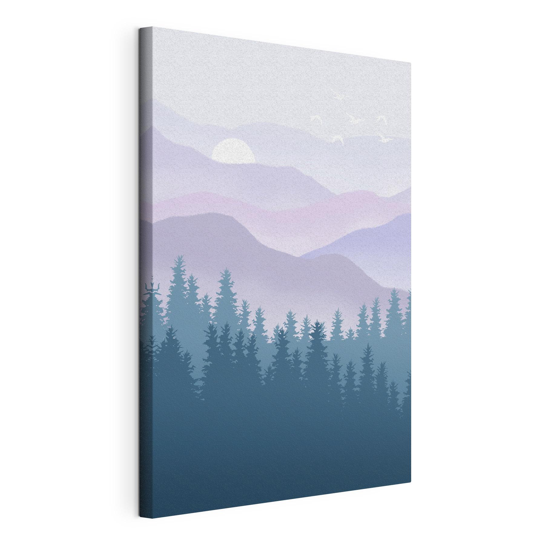 Landscape of mountains and trees