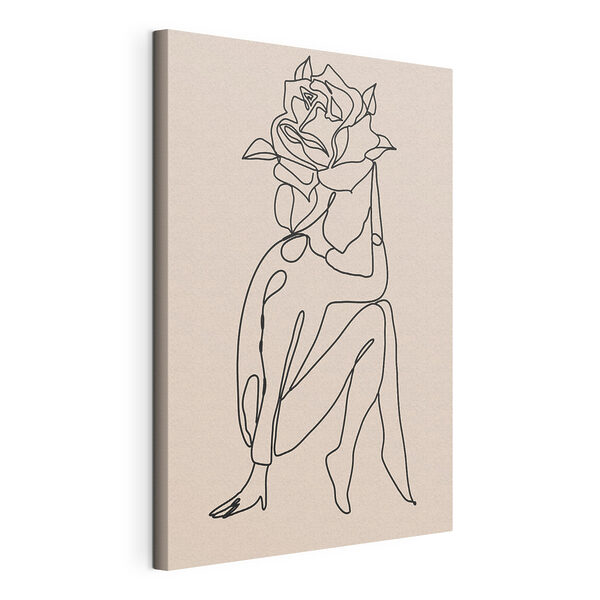 Cuadros Dibujo de una persona con una rosa (SKU: s36415) Cuadros Cuadros Dibujo de una persona con una rosa (SKU: s36415)