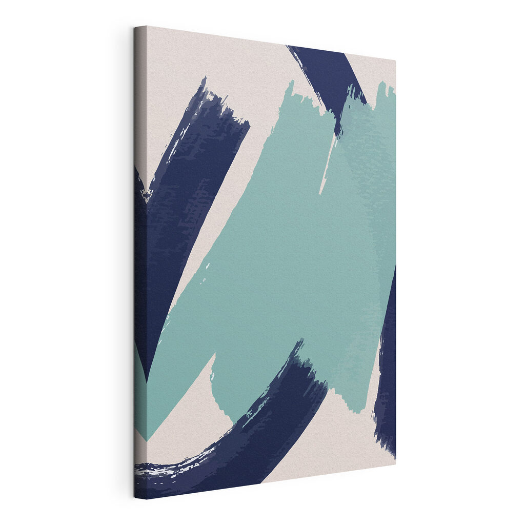 Blue and white paint brush strokes Blue and white paint brush strokes