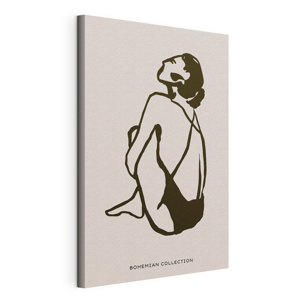 Drawing of a woman sitting Drawing of a woman sitting