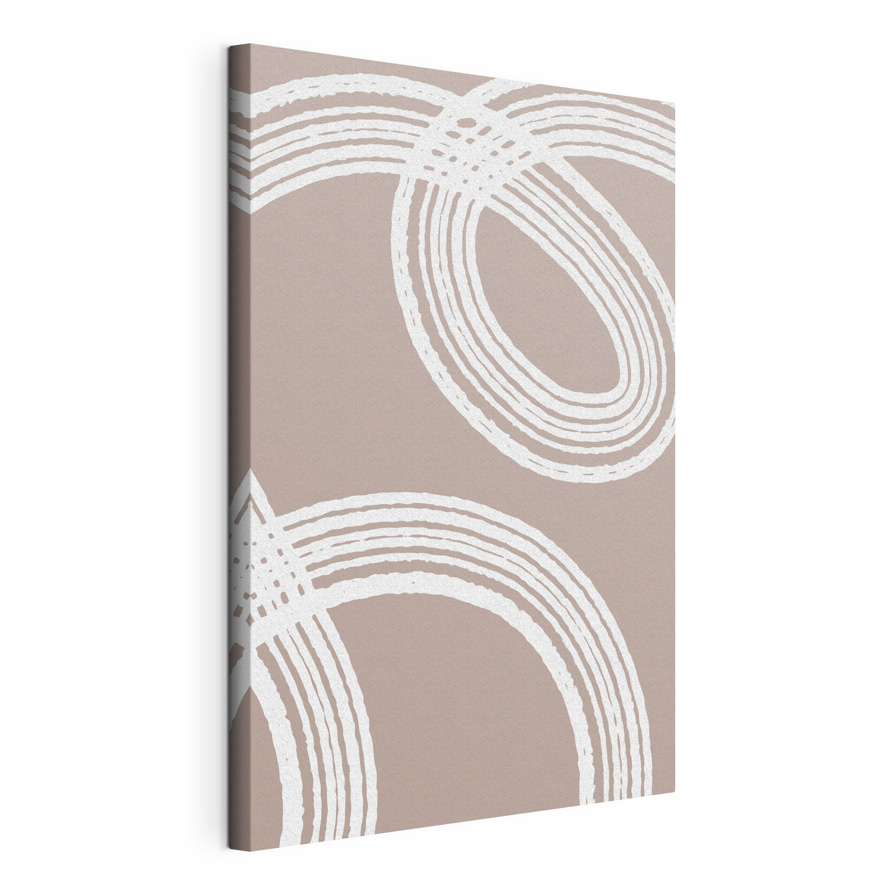 White circles on a brown background White circles on a brown background