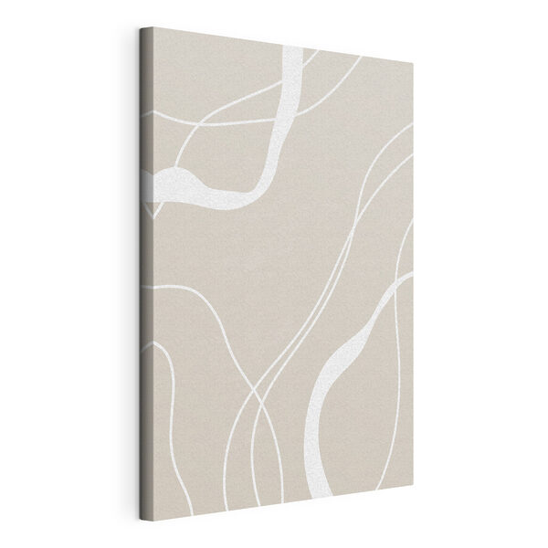 Cuadros Líneas blancas sobre un fondo beige (SKU: s36488) Cuadros Cuadros Líneas blancas sobre un fondo beige (SKU: s36488)