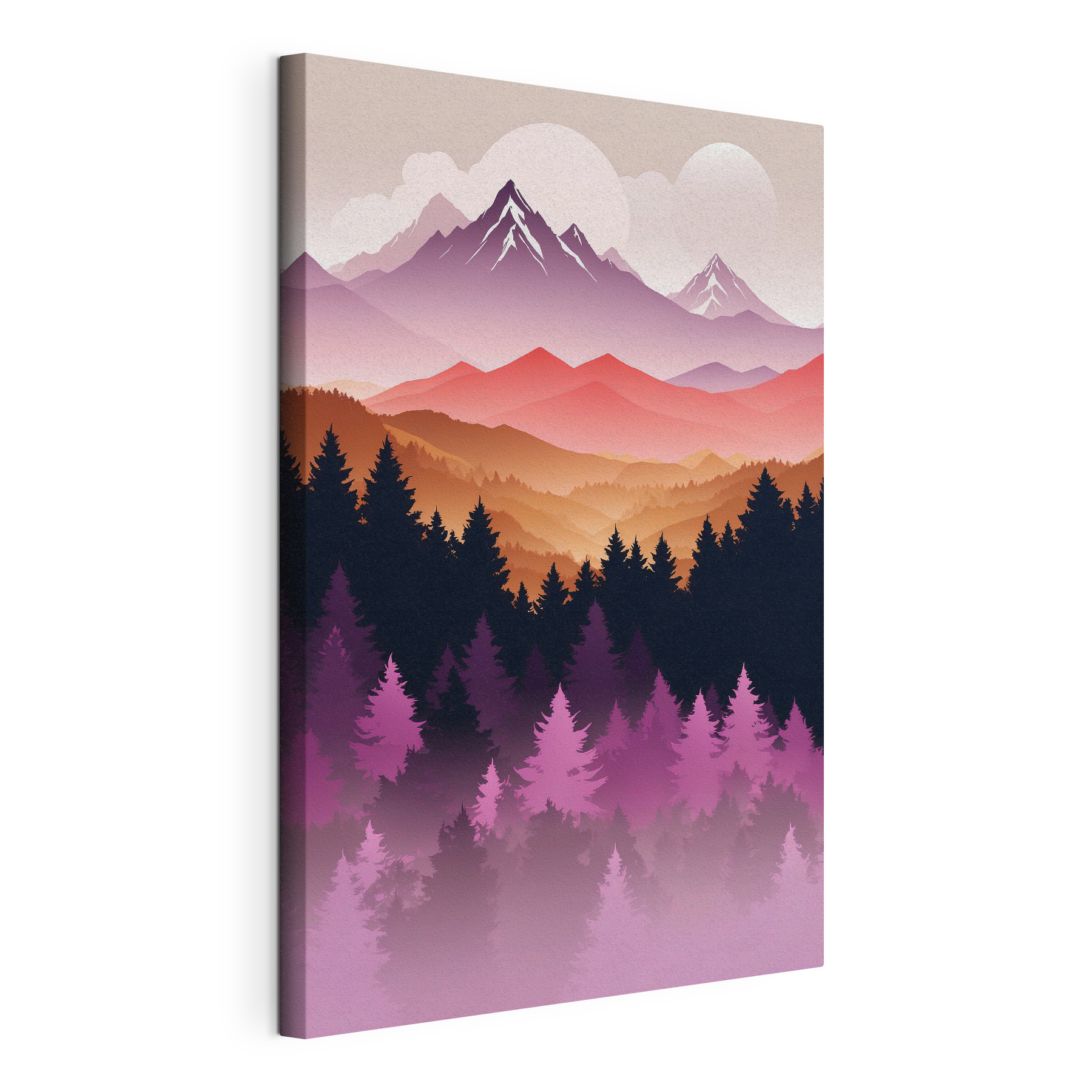 Mountain range with trees and mountains in the background Mountain range with trees and mountains in the background