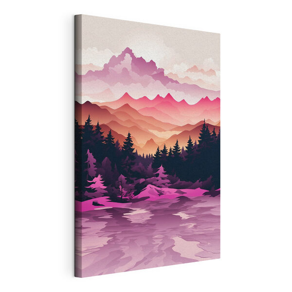 Cuadros Paisaje con montañas y árboles (SKU: s36528) Cuadros Cuadros Paisaje con montañas y árboles (SKU: s36528)