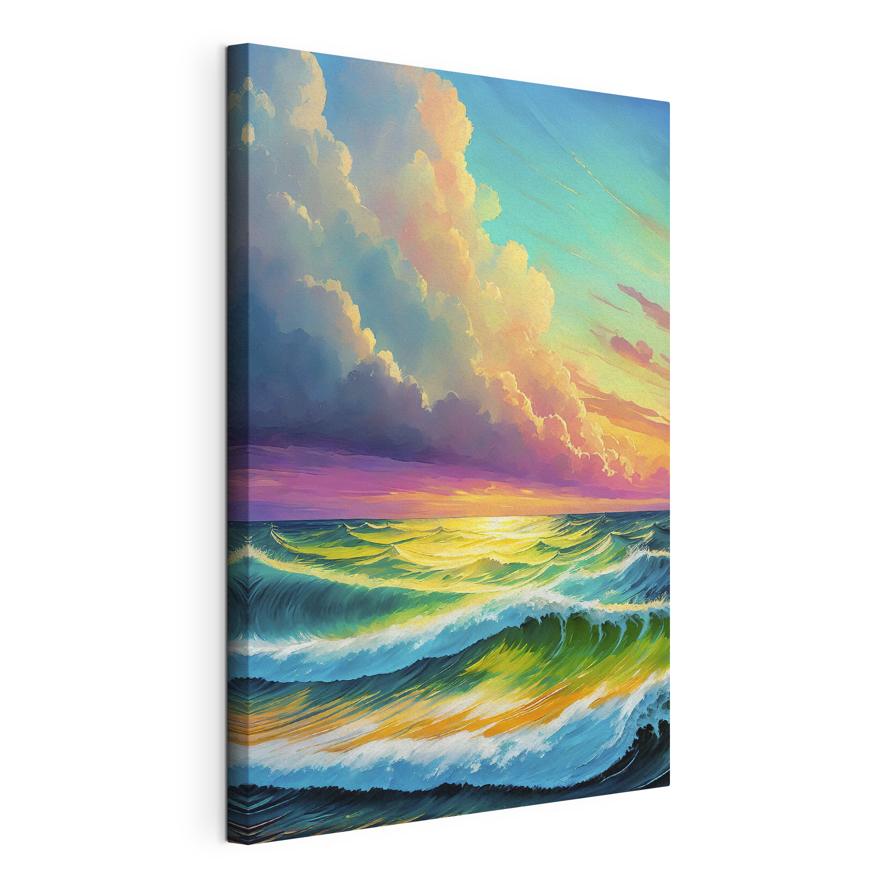 Painting of waves in the ocean Painting of waves in the ocean