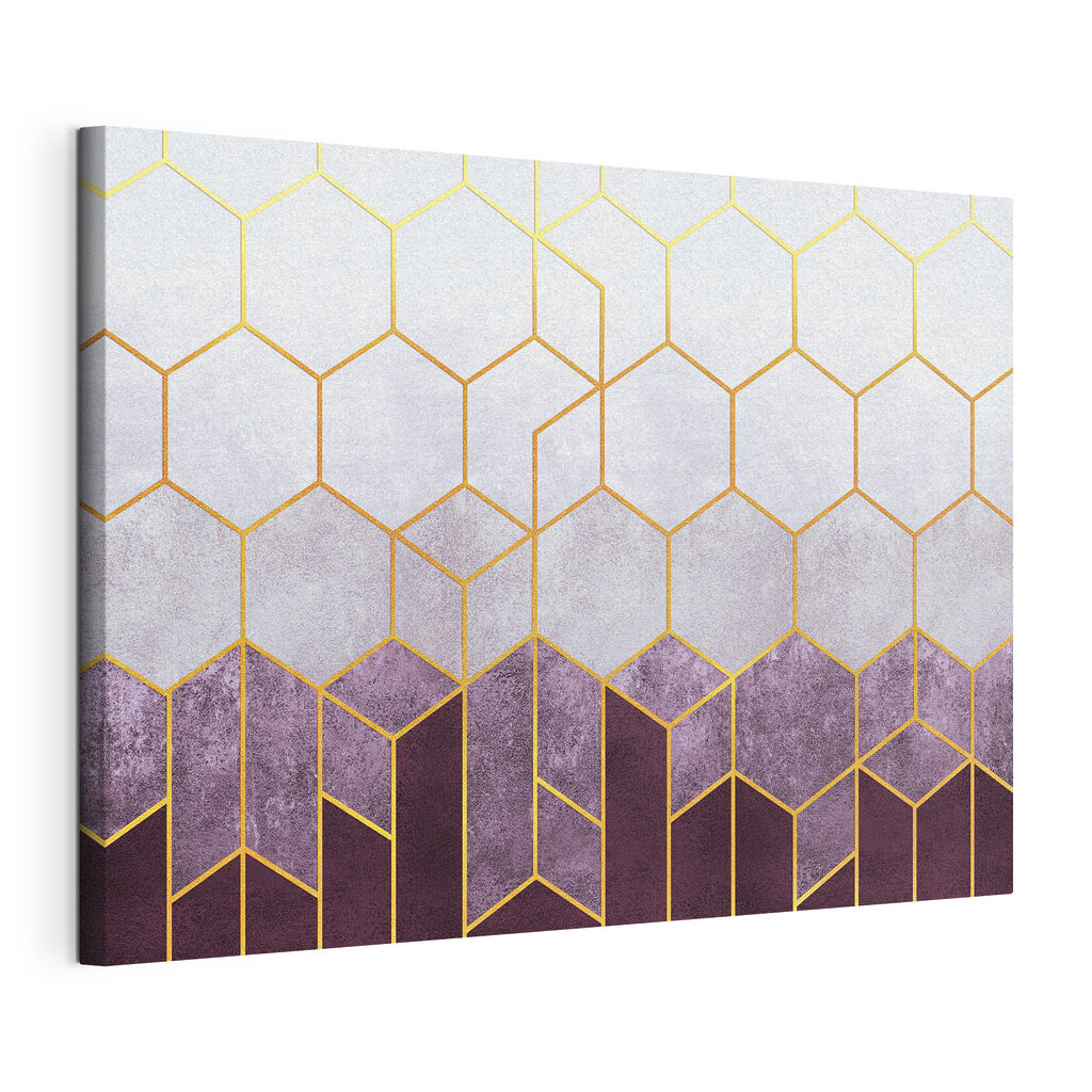 Purple and white hexagons Purple and white hexagons
