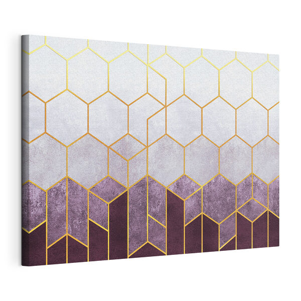 Purple and white hexagons Purple and white hexagons