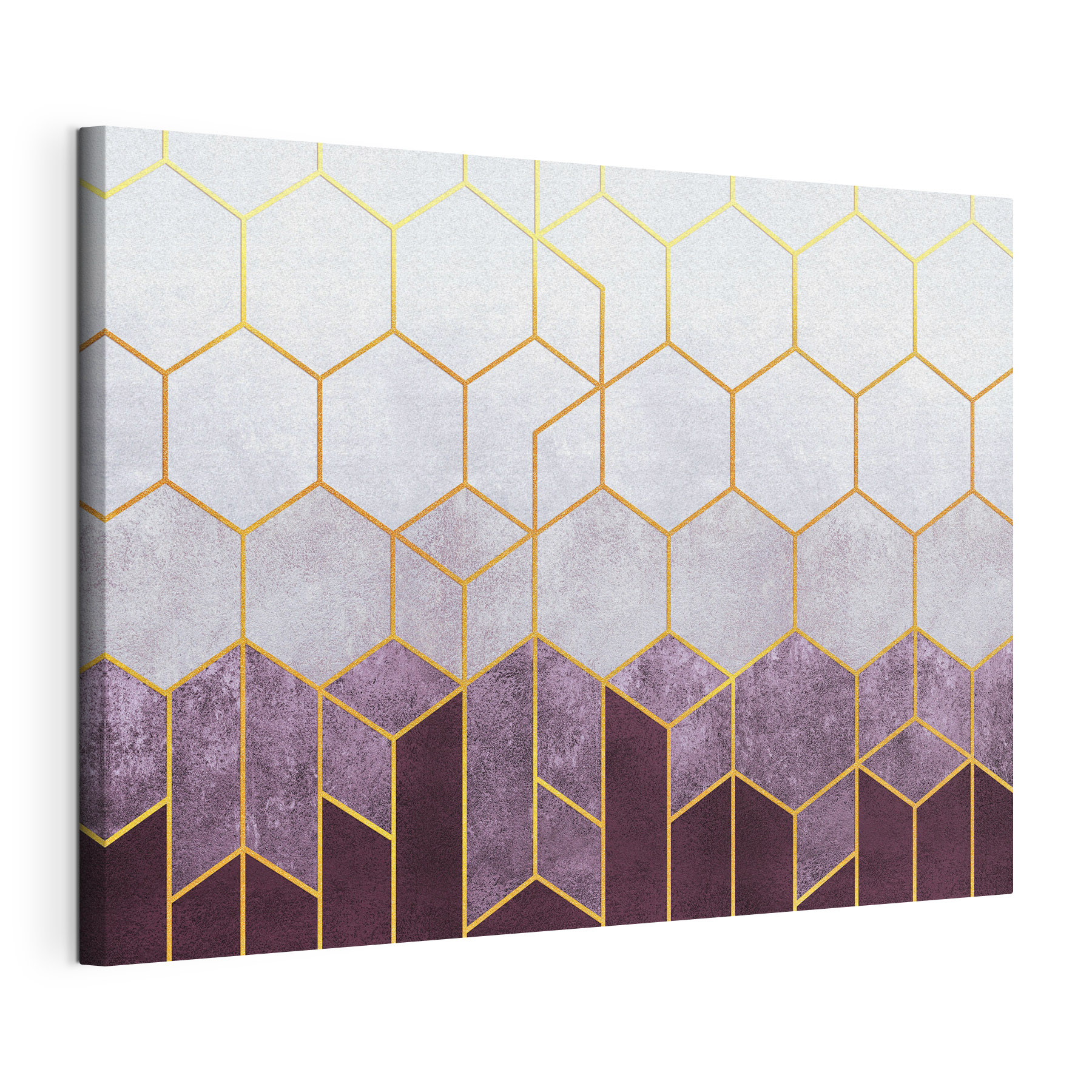 Purple and white hexagons Purple and white hexagons