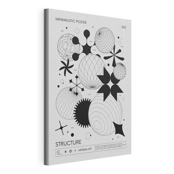 Cuadros Una imagen en blanco y negro con diferentes formas (SKU: s36612) Cuadros Cuadros Una imagen en blanco y negro con diferentes formas (SKU: s36612)