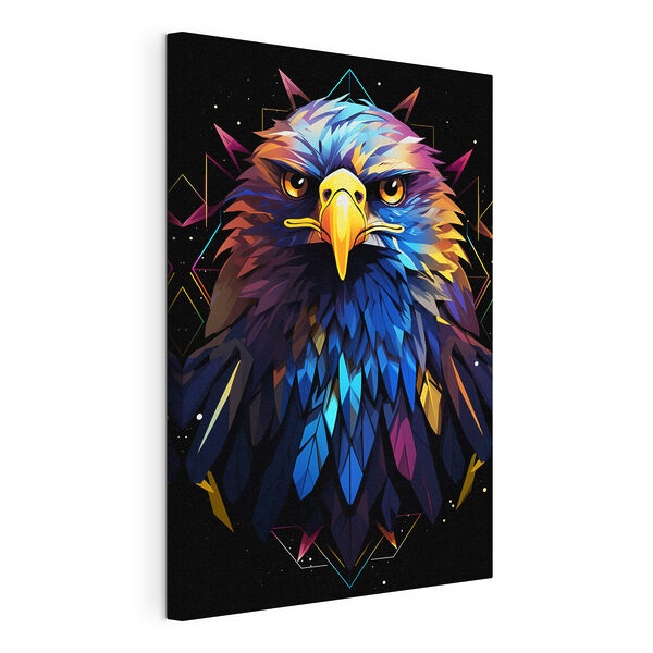 Un pájaro de colores con el pico amarillo Cuadros Un pájaro de colores con el pico amarillo