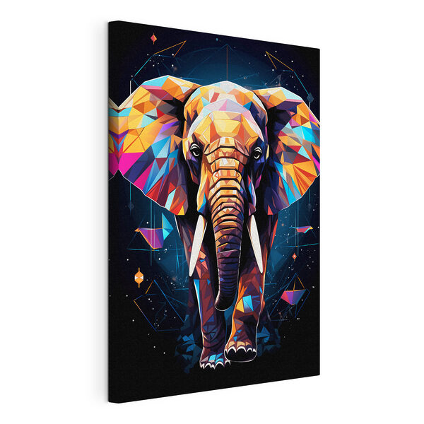 Un elefante con la cara de colores Cuadros Un elefante con la cara de colores
