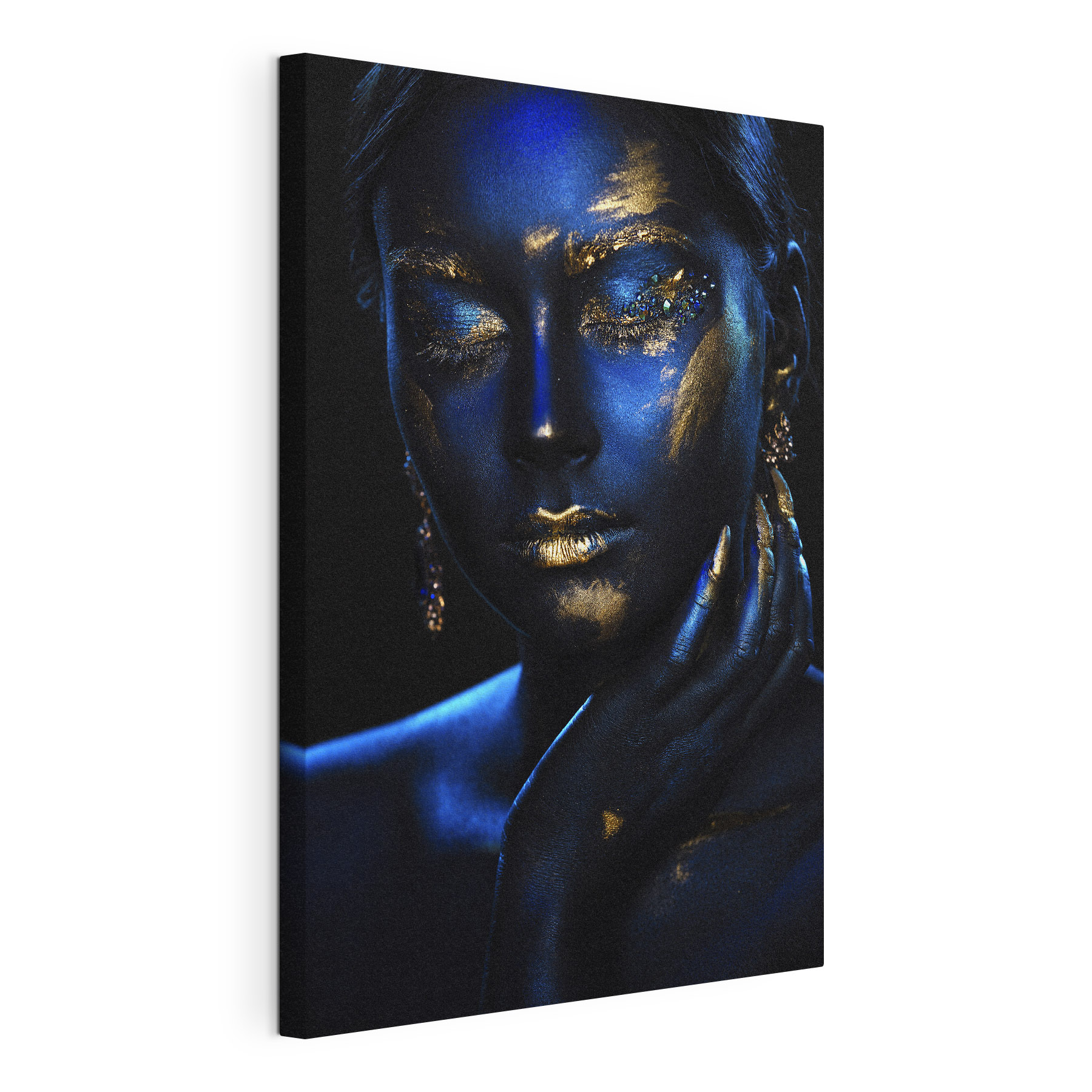 Radiant in Blue and Metallic Hues