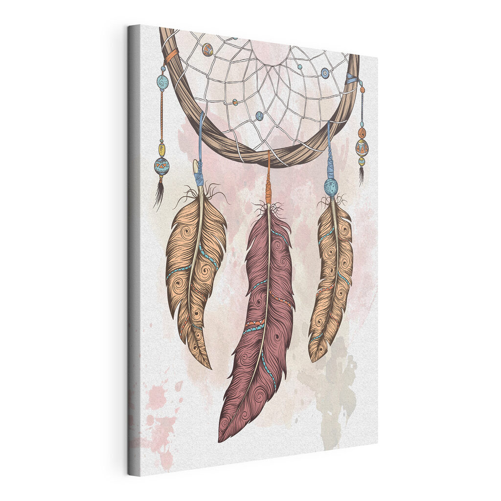 A dream catcher with feathers A dream catcher with feathers