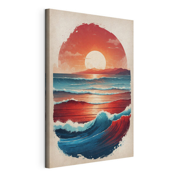 Cuadros Cuadros Una puesta de sol sobre la playa (SKU: s36797)